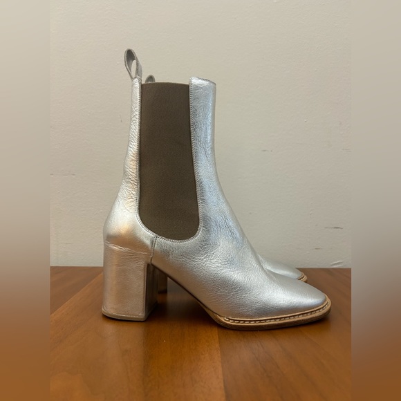 NWOT Ulla Johnson Metallic Silver Boots US 10 /EU 40 - Picture 7 of 8